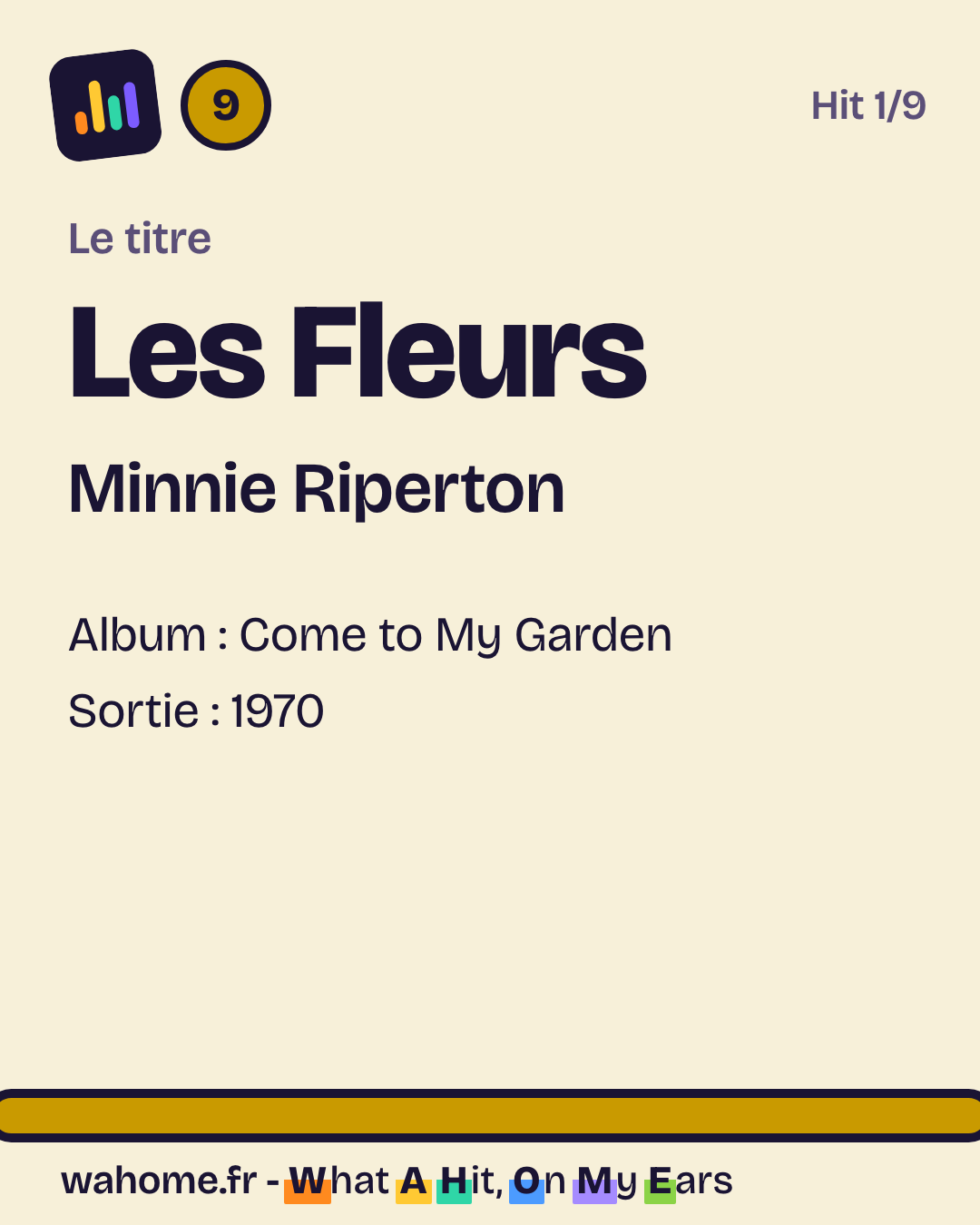 Slide 2 sur 5 : Les Fleurs, Minnie Riperton, le titre