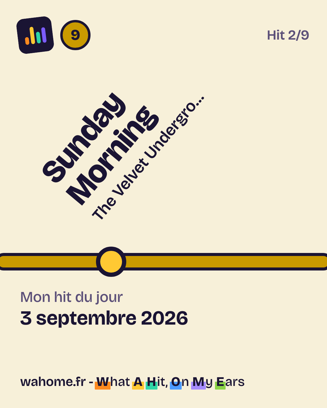 Slide 1 sur 5 : Sunday Morning, The Velvet Underground, le hit du jour
