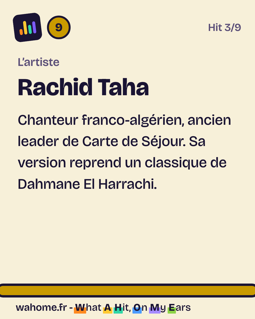 Slide 3 sur 5 : Ya Rayah, Rachid Taha, l’artiste