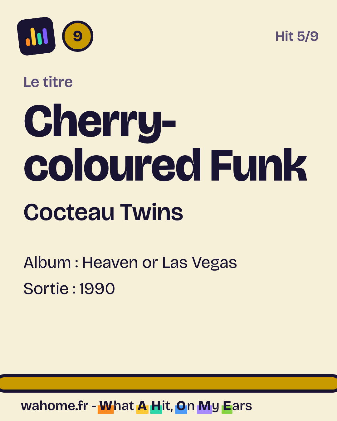 Slide 2 sur 5 : Cherry-coloured Funk, Cocteau Twins, le titre