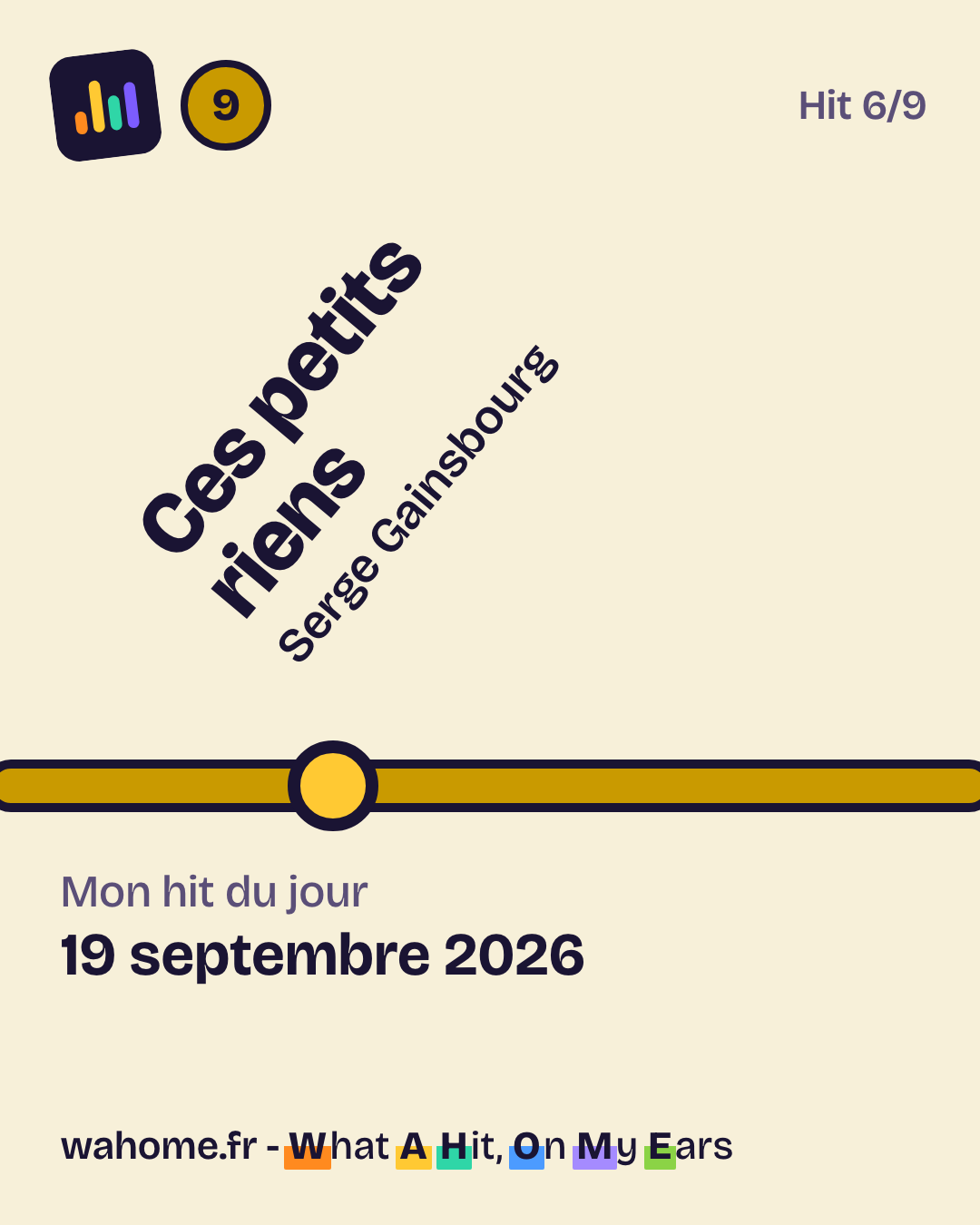 Slide 1 sur 5 : Ces petits riens, Serge Gainsbourg, le hit du jour
