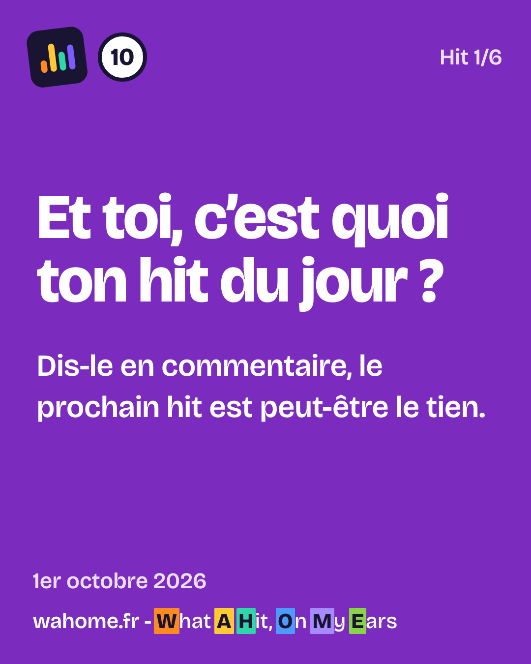 Slide 5 sur 5 : Midnight City, M83, et toi, ton hit du jour ?