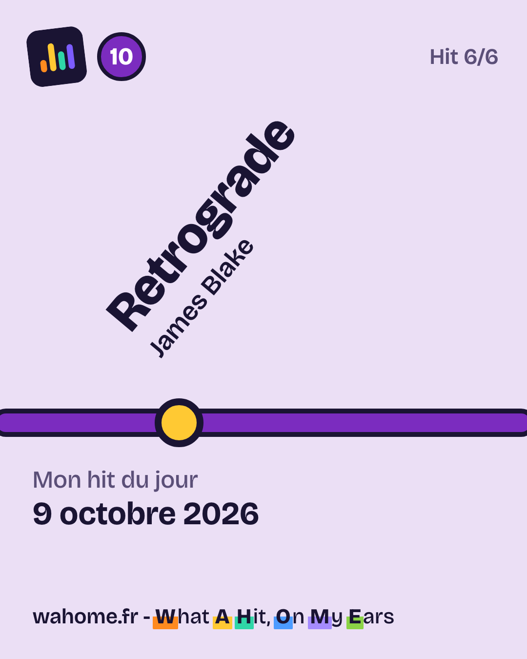 Slide 1 sur 5 : Retrograde, James Blake, le hit du jour